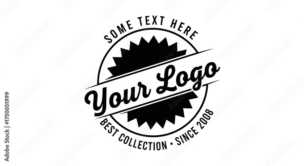 Fototapeta premium Vintage Badge Style Logo Template – Customizable Retro Emblem Design