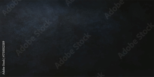 Old vintage dark black grunge texture concrete wall design for a blank chalkboard backdrop frame