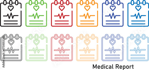Medical Report Icon Illustrations & Vectors. Medical Report vector icon