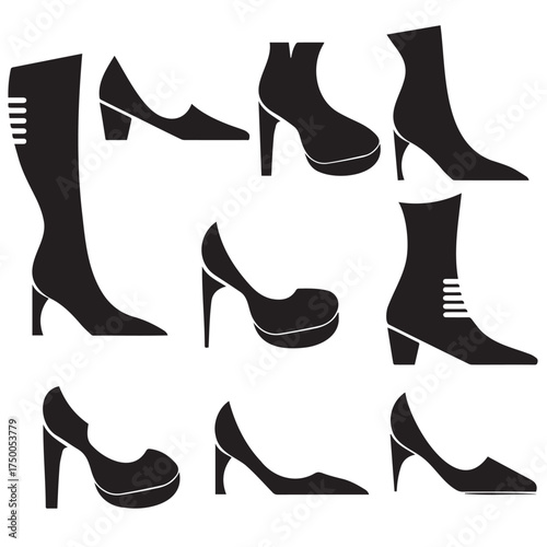 set of female shoes