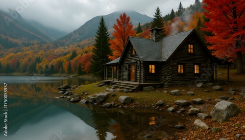 autumn landscape in the mountains