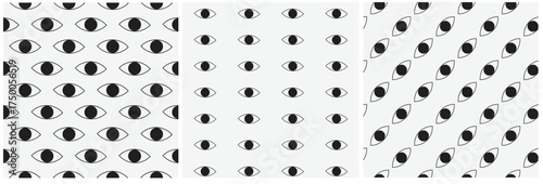 Black eyes pattern seamless collection