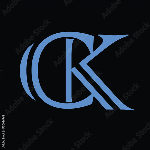 CK Minimalist and letter mark and branding logo design with a leaf. And your best choice.	