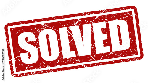 Solved red stamp
