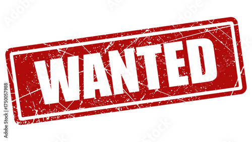 Wanted red stamp