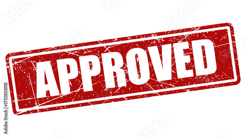 Approved red stamp