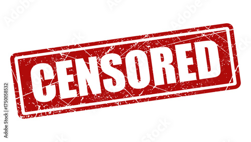 Censored red stamp