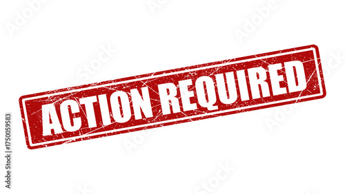 Action required red stamp