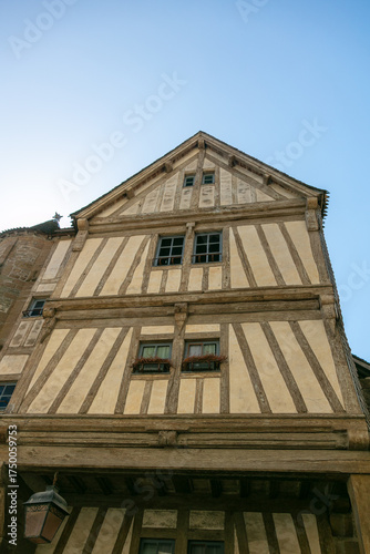 constructions in the area of cathedral Le Mont Saint-Michel in Normandy, France	
