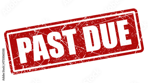 Past due red stamp