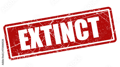 Extinct red stamp