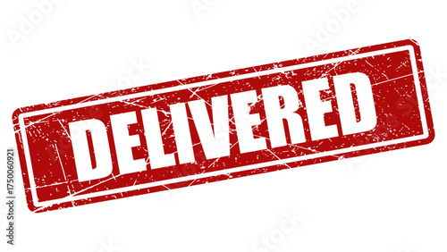 Delivered red stamp