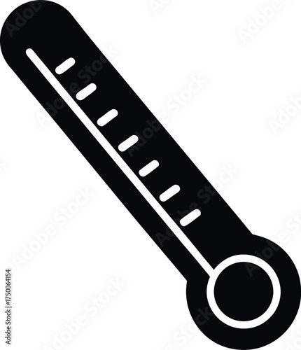 Medical Thermometer Icon Vector Illustration Health Temperature Measurement Fever Diagnosis Clinical Healthcare Tool Celsius Fahrenheit Scale Doctor Nurse Equipment Health check Prevention 