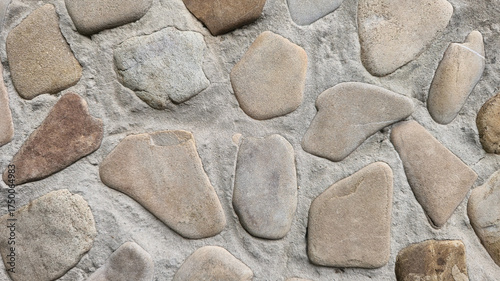 Close-up of uneven decorative stonework