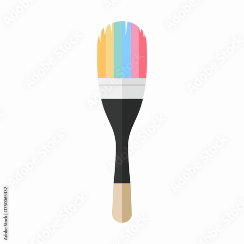 Minimalist 2D Paintbrush Icon in Vector