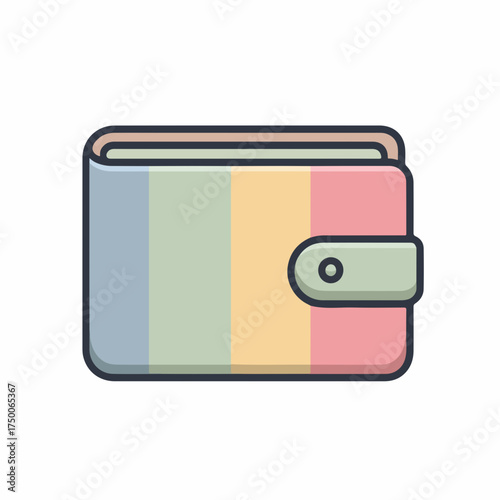 Simple Wallet Icon in Vector Style