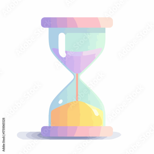 Sleek Hourglass Icon in 3D Style