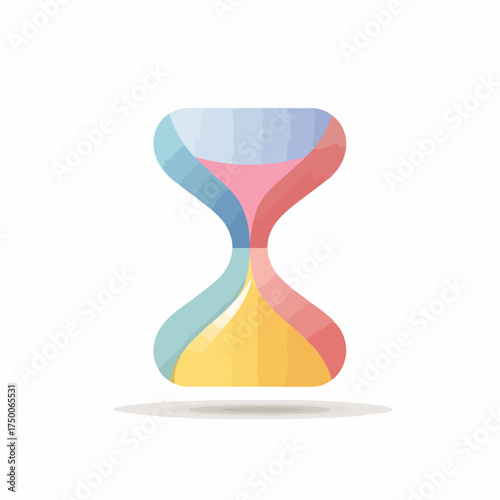 Sleek 3D Hourglass Icon in Vector