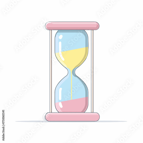 Elegant 3D Hourglass Minimalist Icon Design