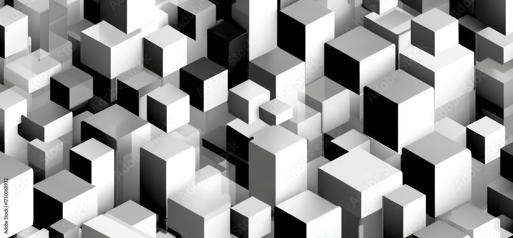 Obraz premium Black and white geometric pattern