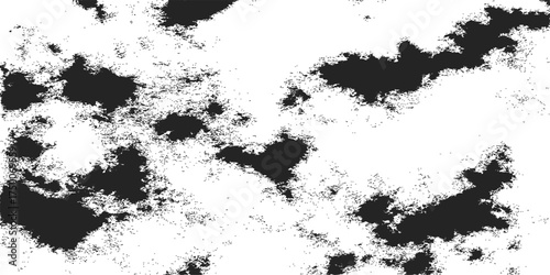 The image features a grunge black ink splat or splash background with a vector texture and dirty border element for design illustration