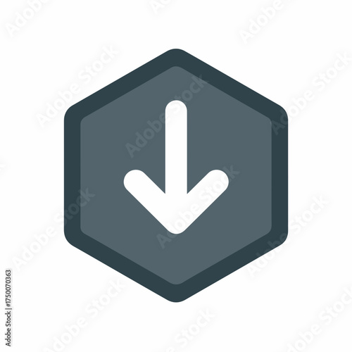 Sleek Bold Decrease Arrow Icon