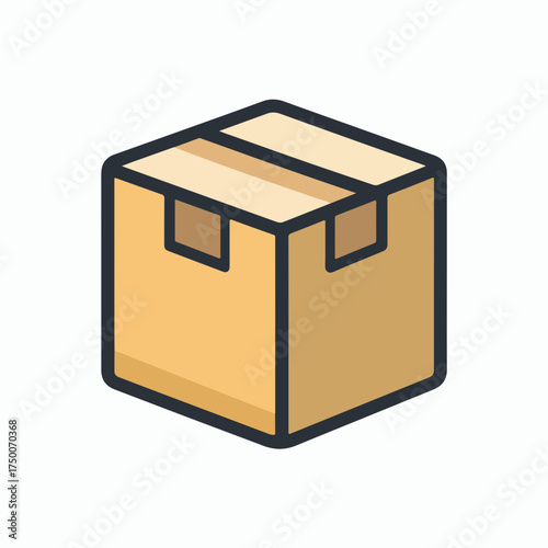 Minimalist Delivery Box Icon Design
