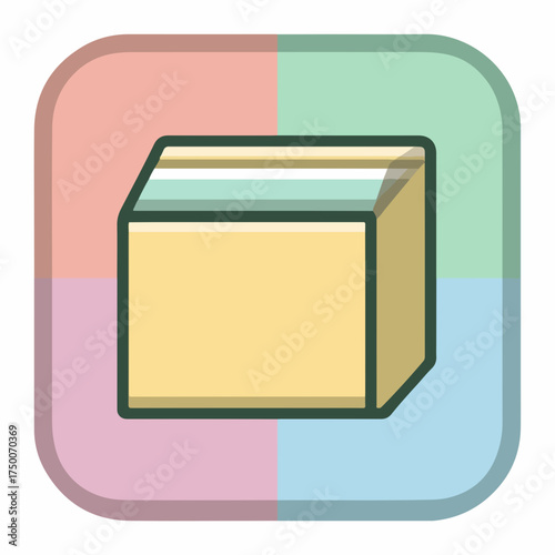 Sleek Delivery Box Minimalist Flat Icon
