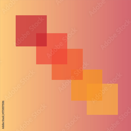 Abstract square orange gradient wallpaper illustration.