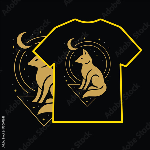 Fox Moon Mystic T-shirt Design