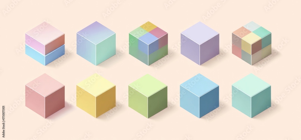 Obraz premium Vibrant cubes in an appealing design