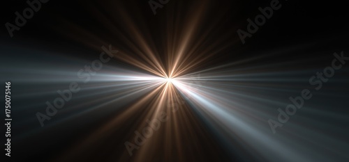 Bright light radiating from a central point