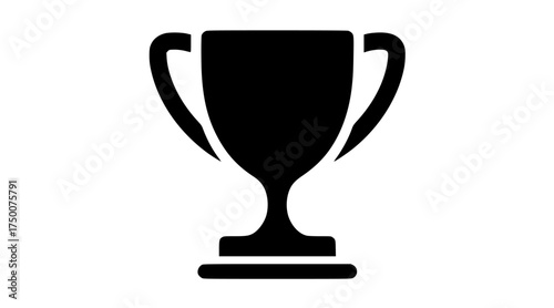 a black and white silhouette of a trophyblack, cup, flat, icon, profile, trophy, trophy cup 