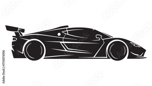 Dynamic Silhouette of a High-Performance Sports Car