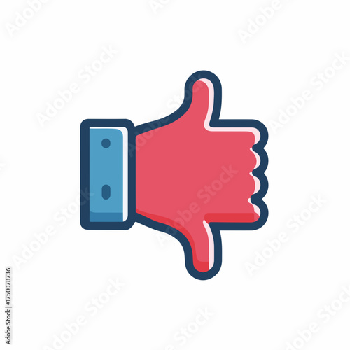 Bold Thumbs-Down Dislike Flat Icon