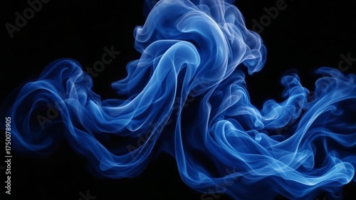 Ethereal Blue Smoke - A Mesmerizing Dance of Light and Shadow.