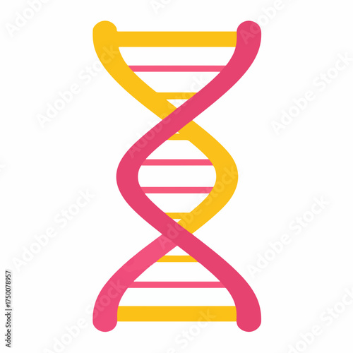 Stylish DNA Strand Vector Icon Design