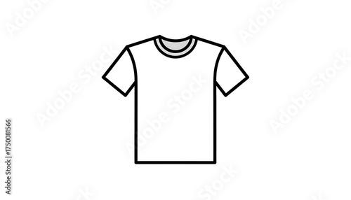 Simple Black Outline T-Shirt Graphic.