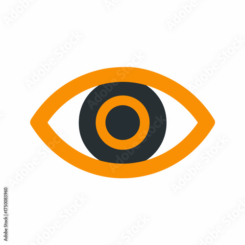 Sleek Eye Icon in Dual Tones