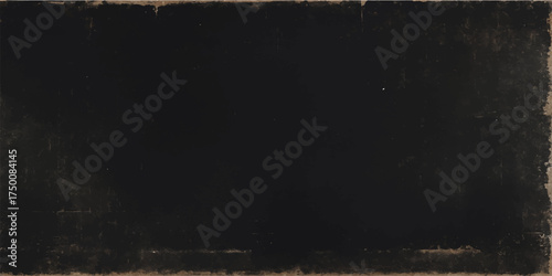 Old vintage black grunge wall texture with dark dirty surface and blank space for design