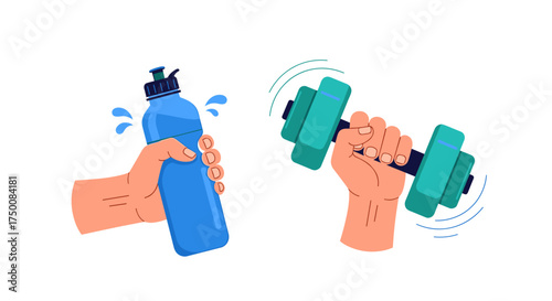 Fitness and hydration are essential for a healthy lifestyle and athletic performance.