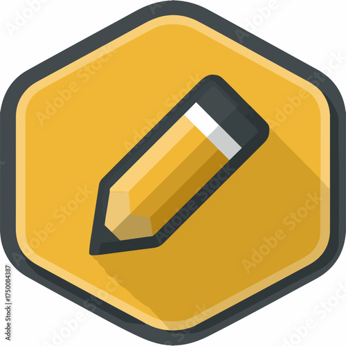 Bold Edit Pencil Icon Vector Design