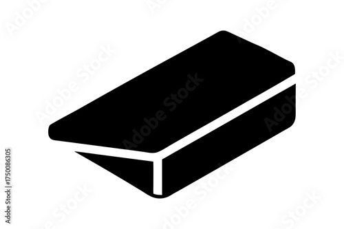 Blackboard Eraser Black Silhouette Vector School Icon
