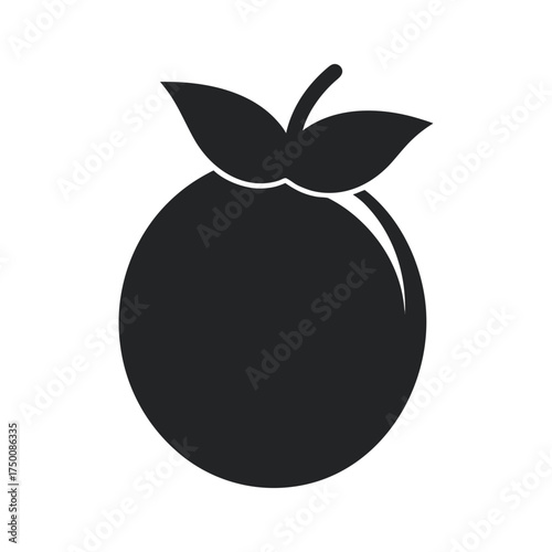 Blueberry Black Silhouette Vector Fruit Illustration