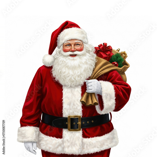 Santa Claus on white background