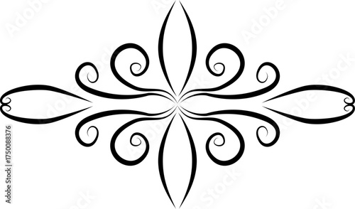 Vintage Swirl Divider SVG