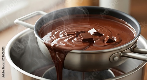 Melting Chocolate in a Double Boiler for Delicious Desserts.