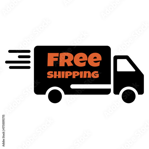 "Free Shipping Delivery Truck Icon"