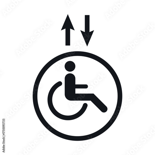 "Accessible Elevator Icon — Wheelchair Accessibility Symbol"