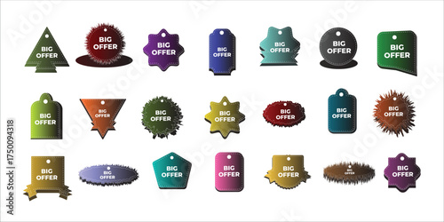 Sale, offer , discount , colorful stickers, tags banners collection template promotion vector design